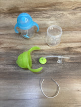 Munchkin Any Angle Weighted Straw Cup 2pk Blue/Green 7oz