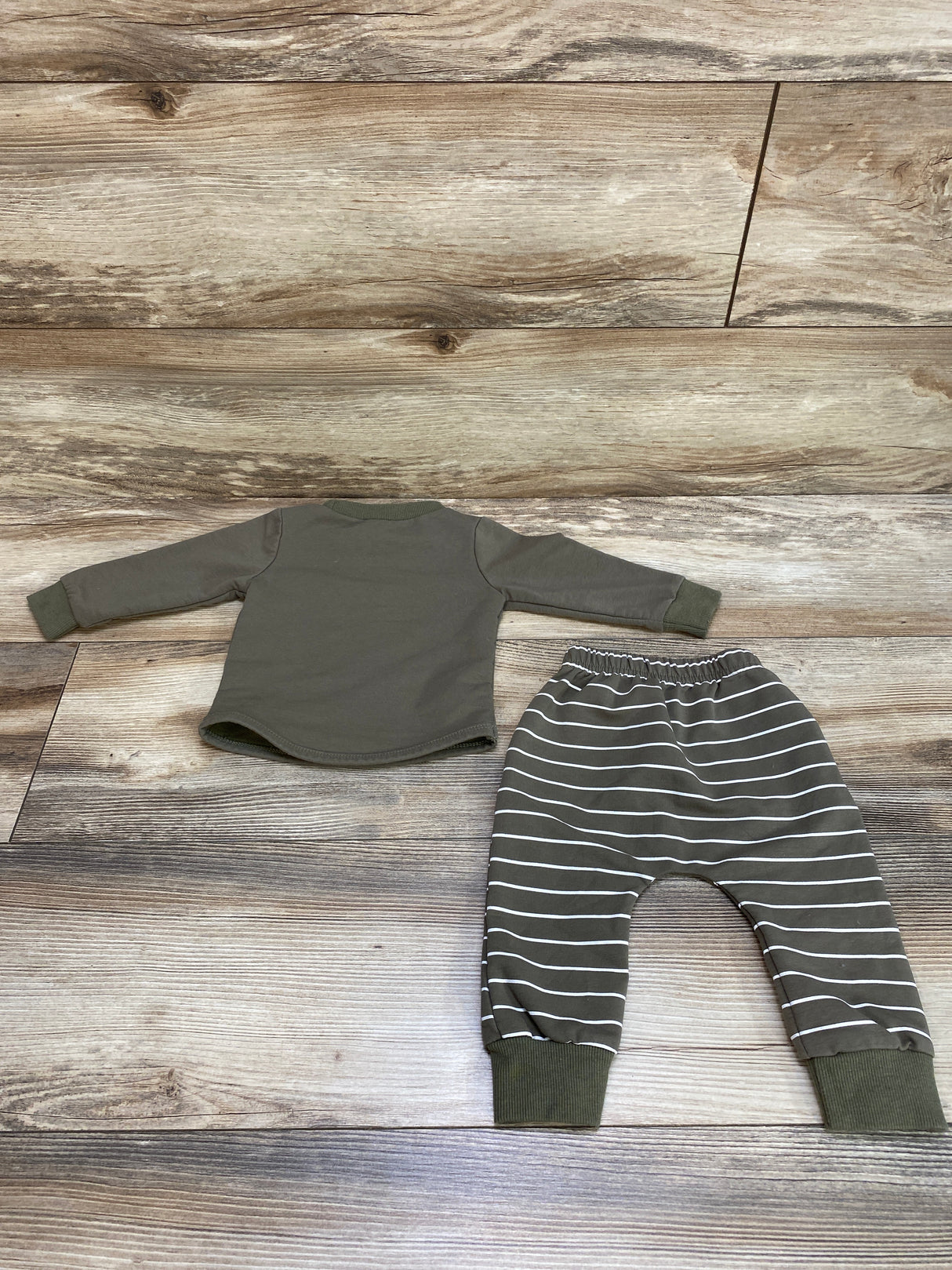 2pc Pocket Shirt & Pants Set Green sz 3-6m