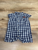 7 For All Mankind Gingham Romper Blue sz 12m