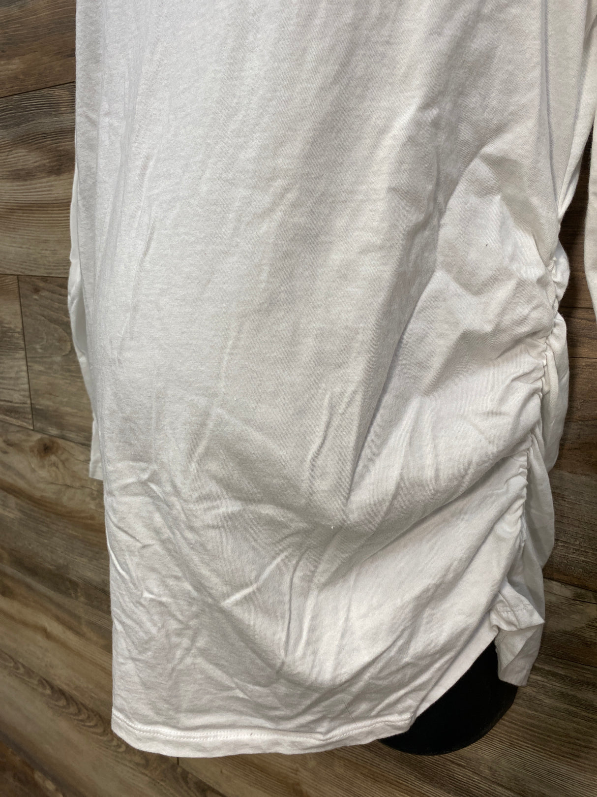 Isabel Maternity V-Neck Ruched Shirt White sz XXL