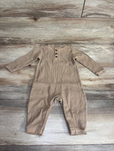 Old Navy Henley Waffle Knit Coverall Tan sz 6-12m
