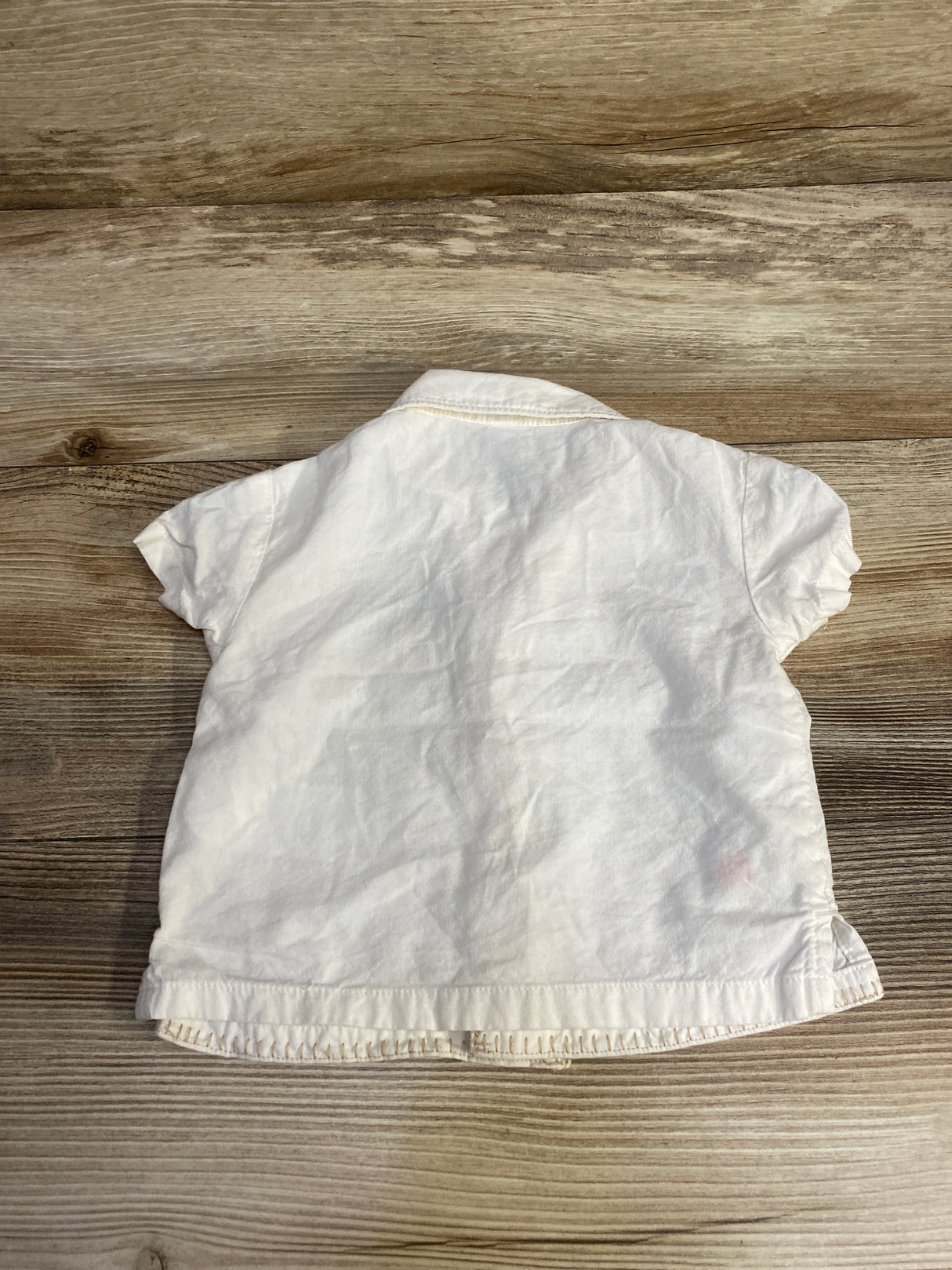 Old Navy Embroidered Button Up Shirt White sz 3-6m