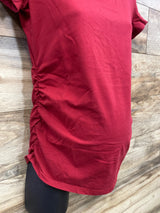 Bearsland Ruched Shirt Red sz Medium - Me n Mommy To Be