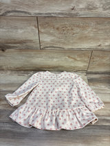 Rare Editions Polka Dot Sweatshirt Dress Beige sz 24m