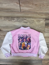 Kpop Demon Hunters Varsity Jacket Pink sz 5/6T