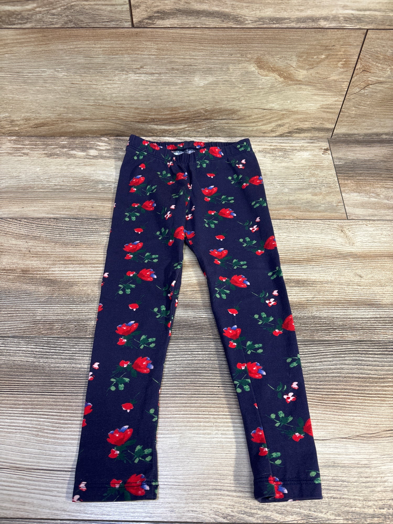 Janie & Jack Floral Leggings Navy sz 4T