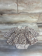 Tahari Leopard Print Bodysuit Dress Brown sz 0-3m