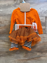 NEW Baby Essentials 4pc Halloween Tutu Layette Set Orange sz 6m