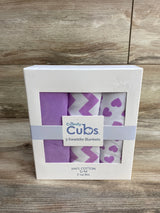 NEW Comfy Cubs 3pk Swaddles White/Purple sz 0-3m - Me n Mommy To Be