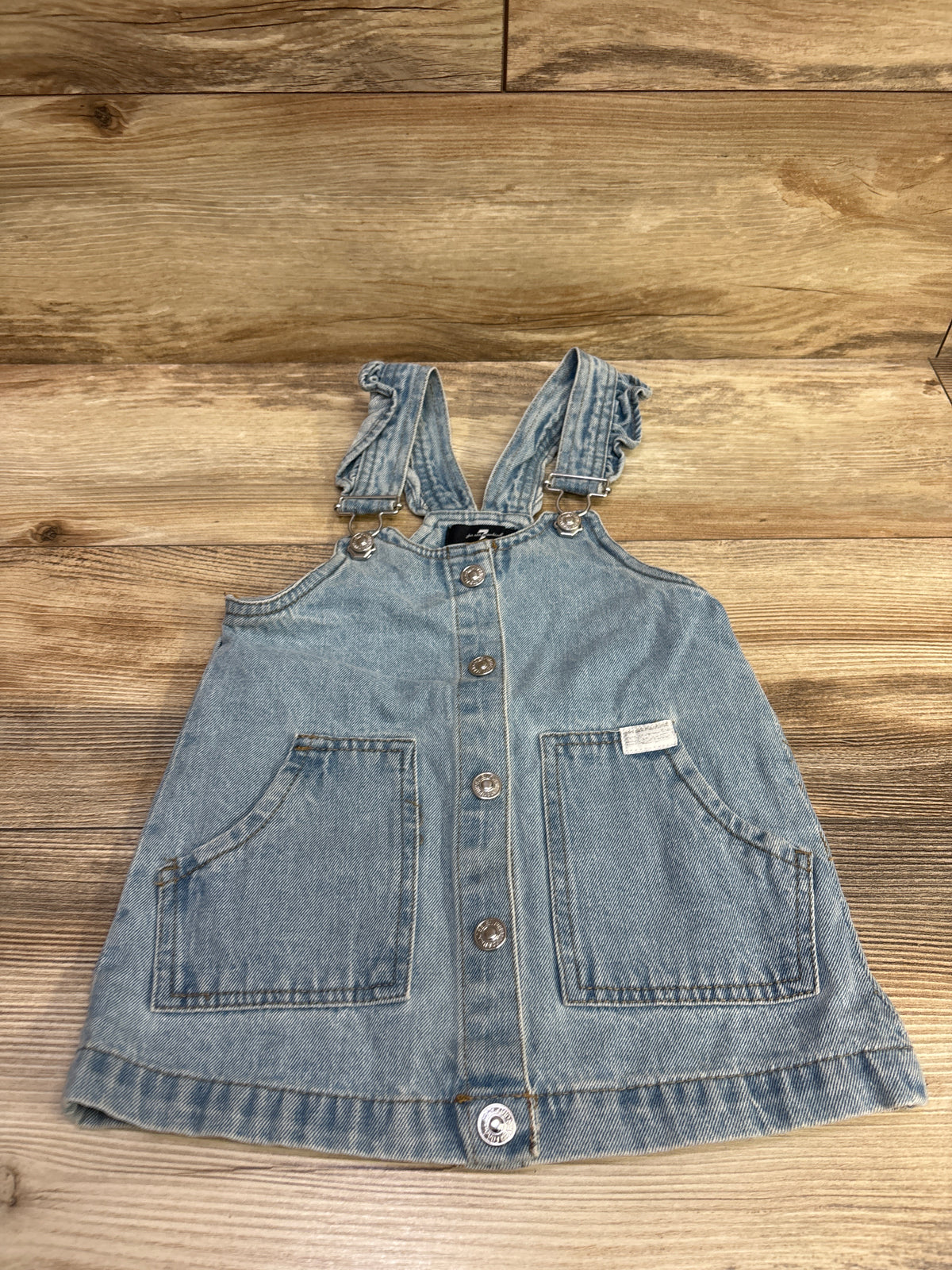 7 For All Mankind Button-Front Denim Skirtall Blue sz 24m