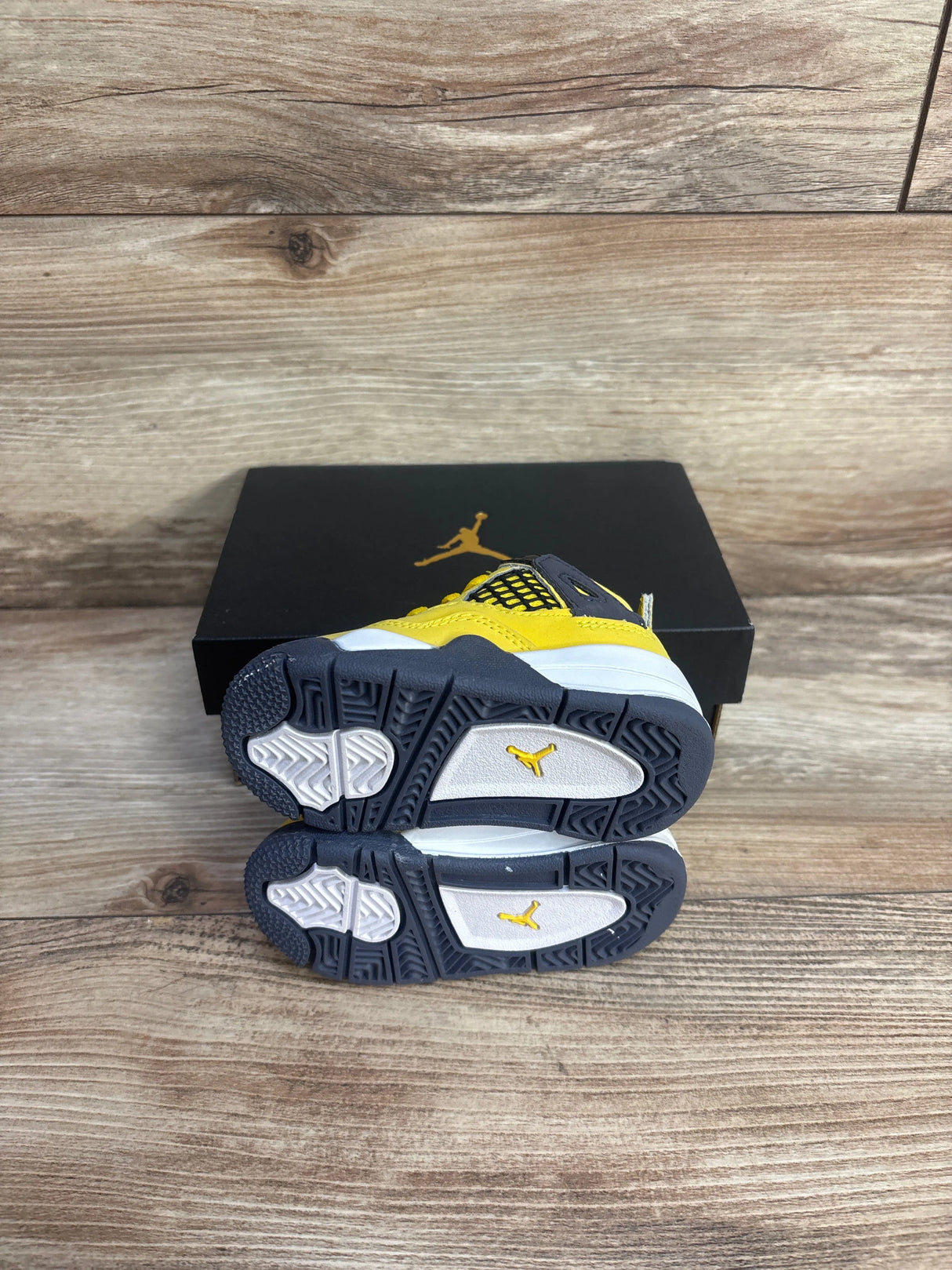 NEW Air Jordan 4 Retro TD 'Lightning' Sneakers sz 4c