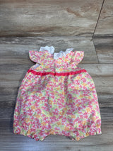 Laura Ashley Floral Shortie Romper Yellow sz 6-9m