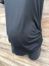 Emma's Expressions Ruched Shirt Black sz Small - Me n Mommy To Be
