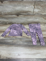 Penelope Mack 2pc Leopard Pajama Set Pink sz 12m