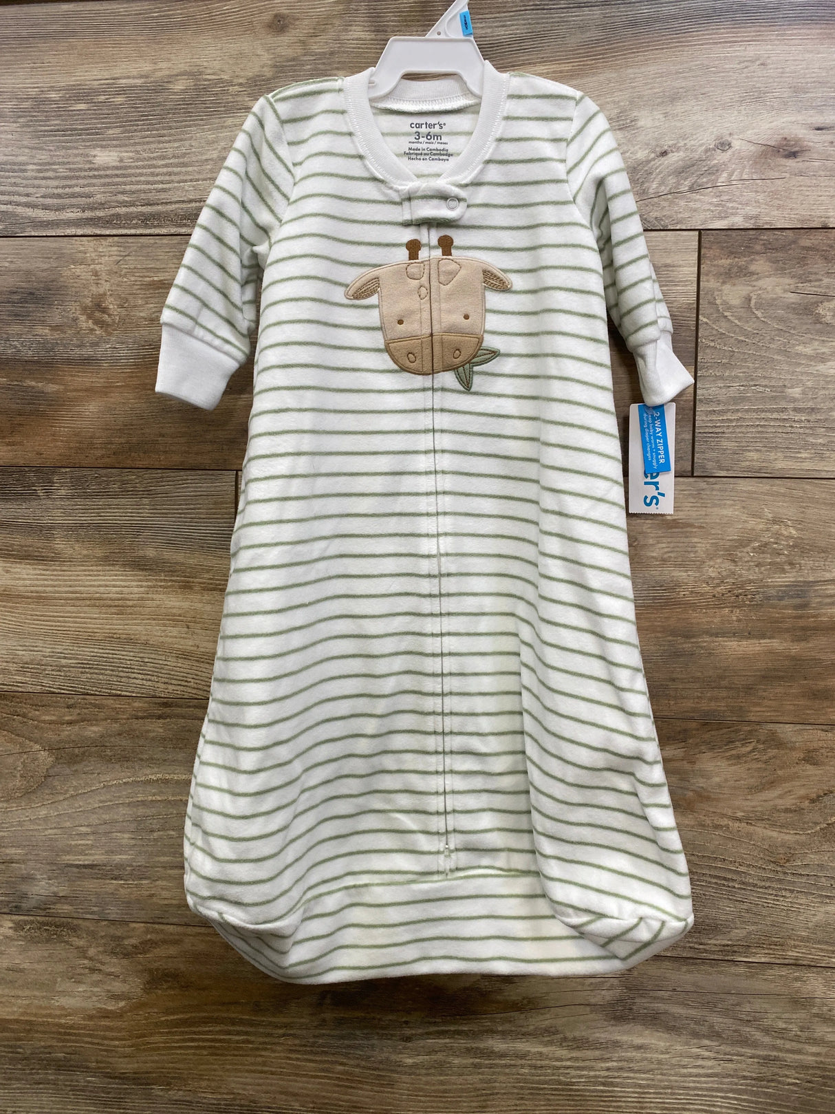 NEW Carter's Fleece Sleep Sack White sz 3-6m