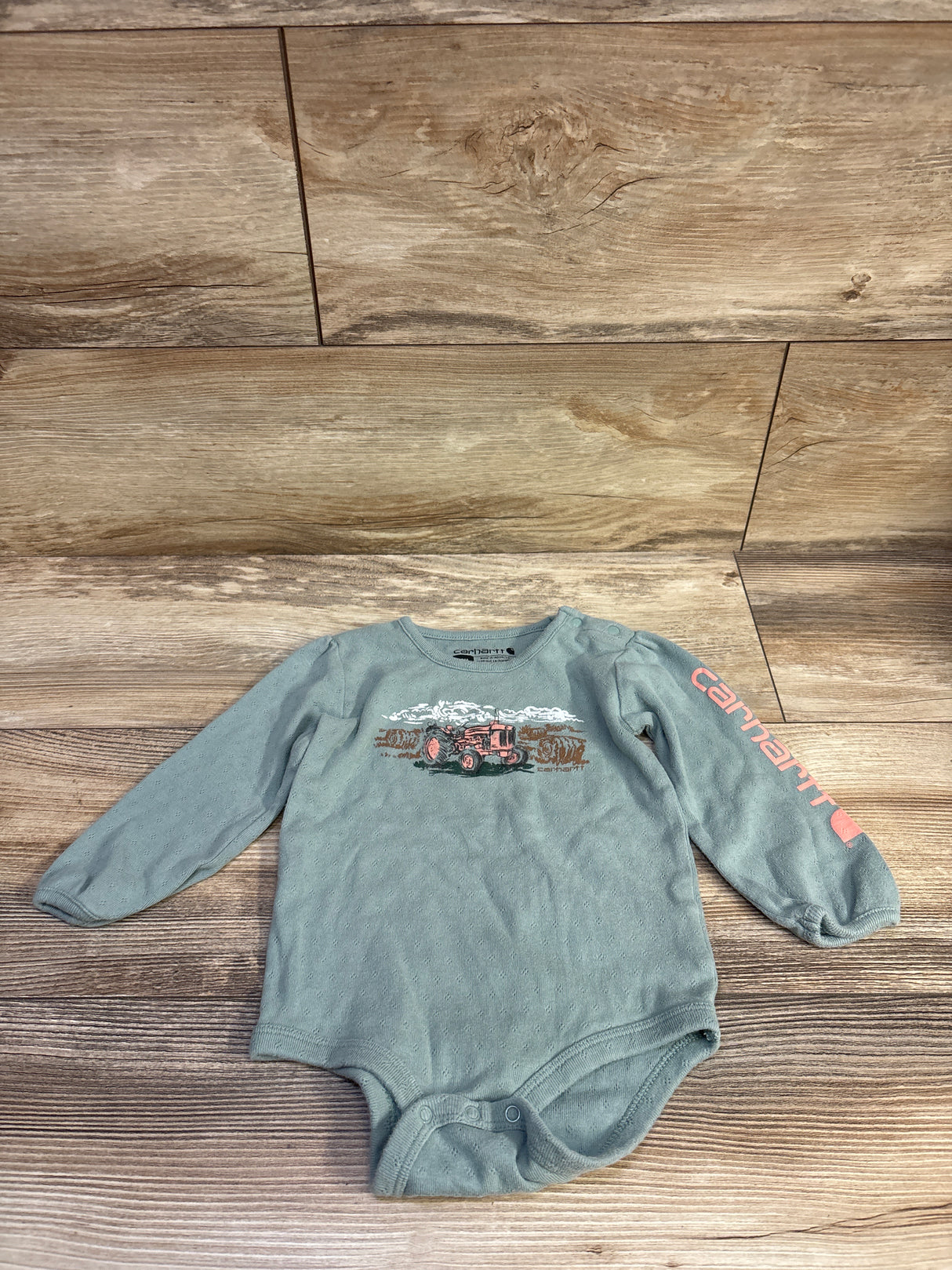 Carhartt Pointelle Knit Bodysuit Green sz 18m