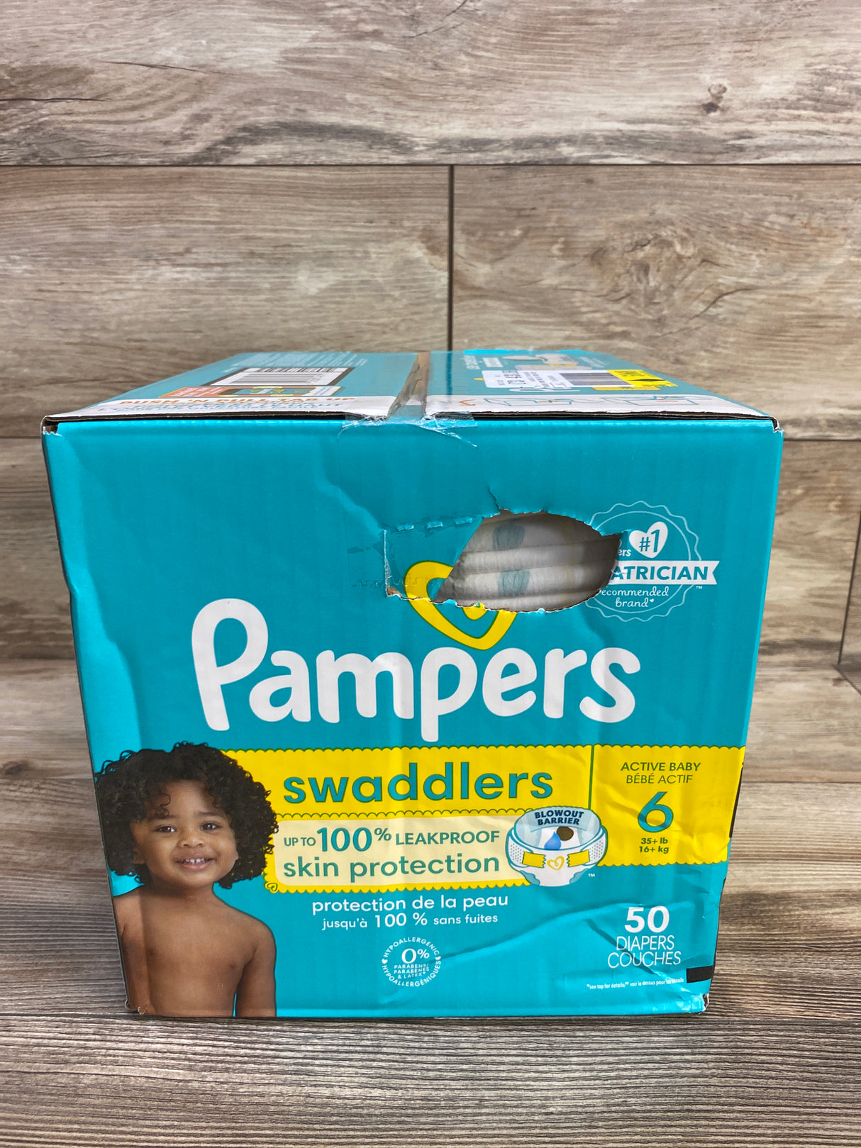 NEW Box of Pampers Swaddlers Diapers, Size 6 50ct.