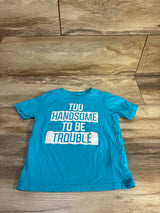 Children's Place Too Handsome To Be Trouble Shirt Blue sz 3T