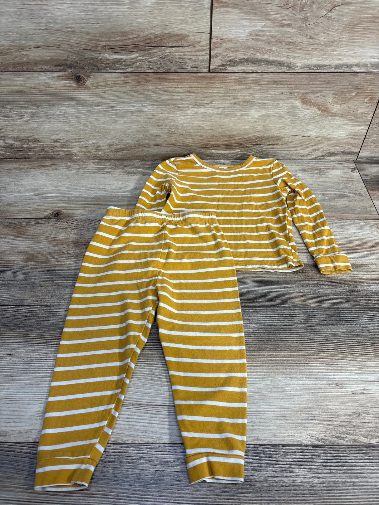 Cozy Cub 2pc Striped Pajama Set Yellow sz 18-24m