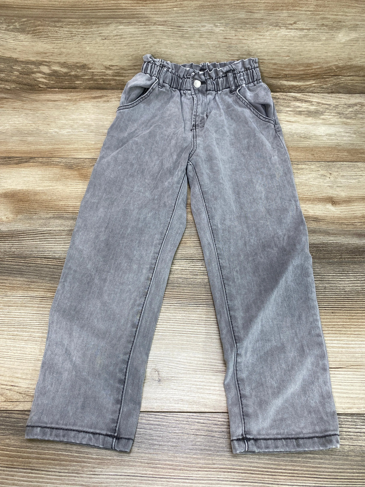 Zara Paperbag Waist Jeans Grey sz 4-5T