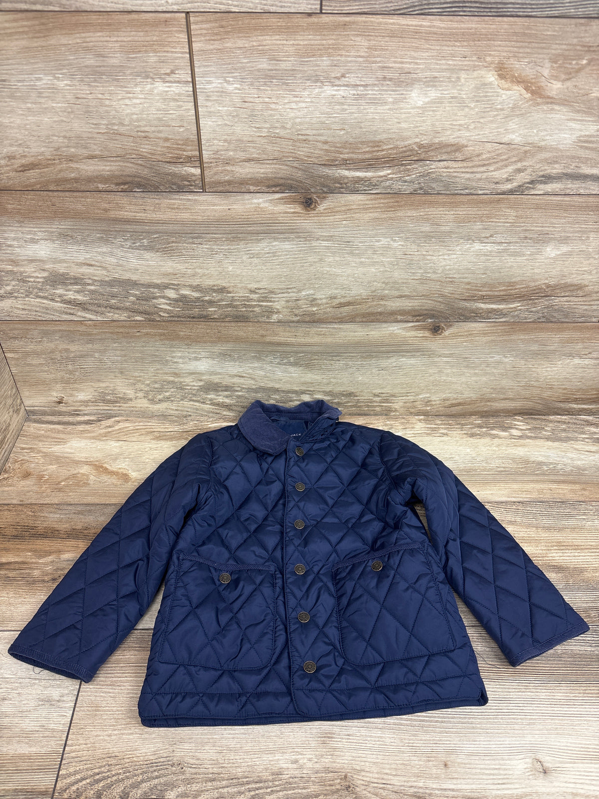 Janie & Jack The Quilted Barn Jacket Navy sz 3-4T