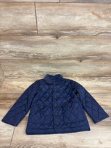 Janie & Jack The Quilted Barn Jacket Navy sz 3-4T