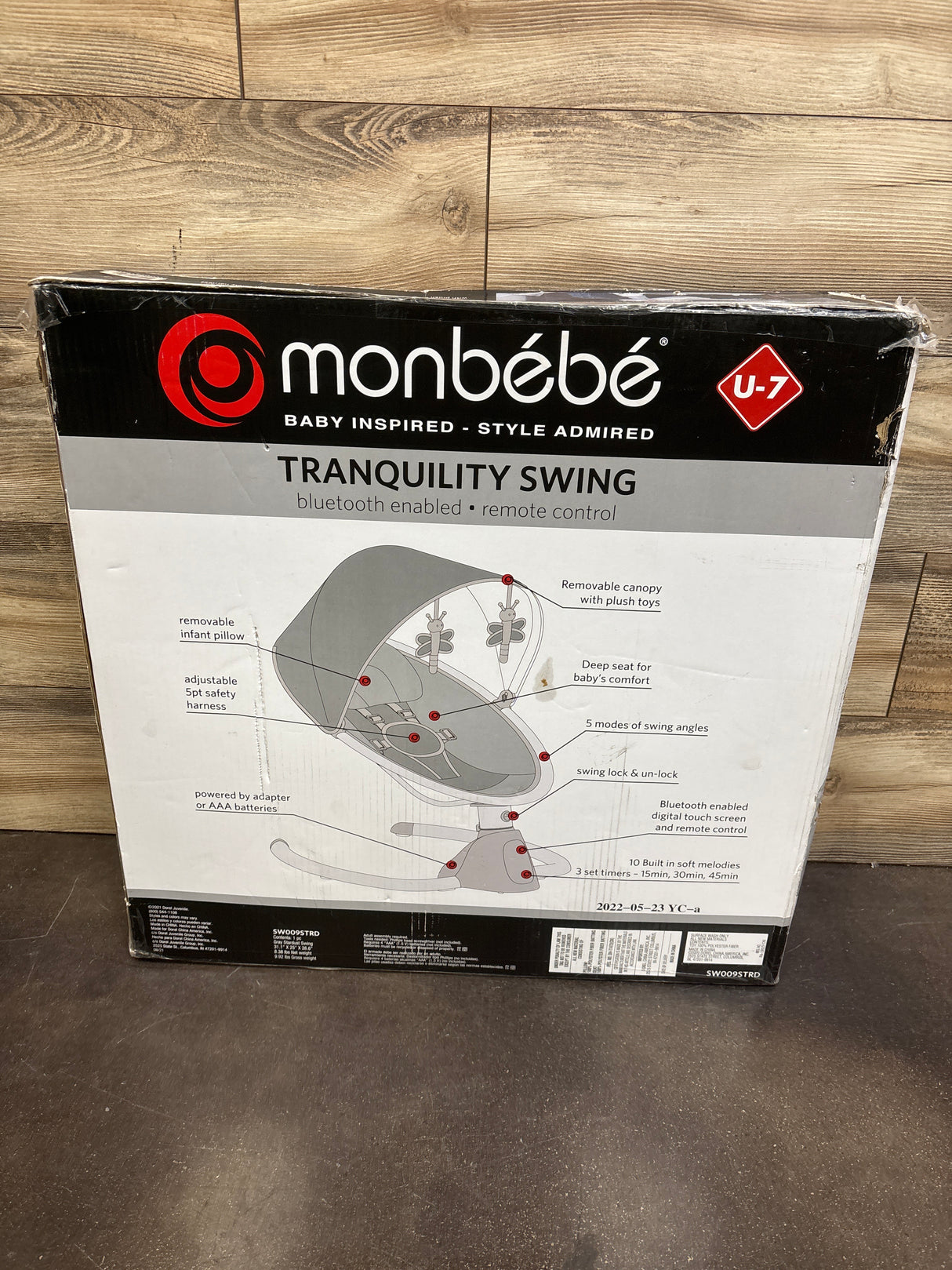 NEW Monbebe Tranquility Swing with Bluetooth & Remote Control