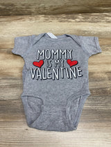 Rabbit Skins Mommy Is My Valentine Bodysuit Grey sz 6m