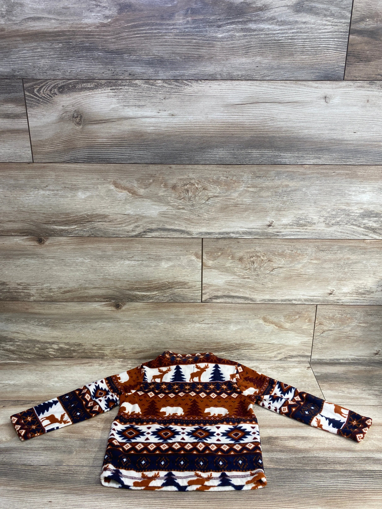 Children's Place 1/4 Zip Pull Over Fleece Jacket Brown sz 3T