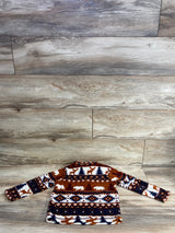 Children's Place 1/4 Zip Pull Over Fleece Jacket Brown sz 3T