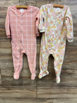 Gerber 2pk Blanket Sleepers Pink sz 2T