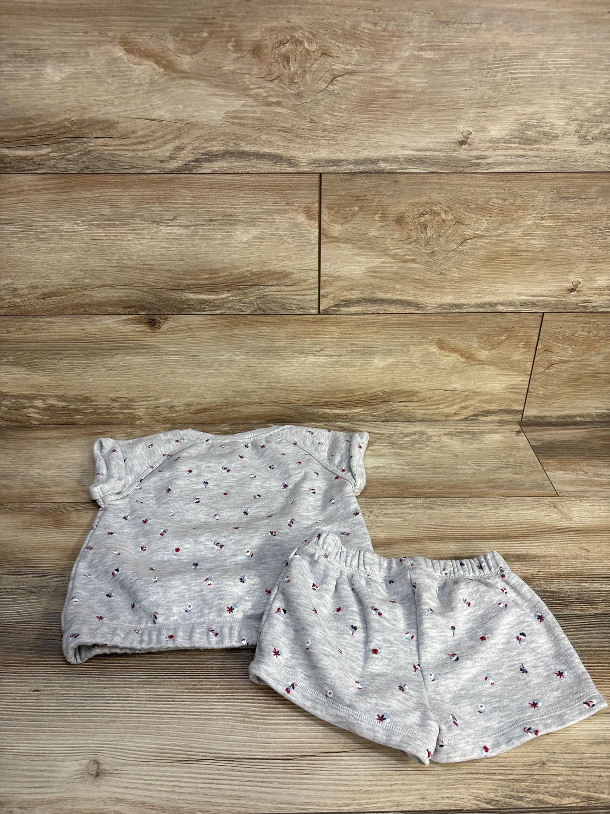 Tommy Hilfiger 2pc Floral Shirt & Shorts Set Grey sz 5T