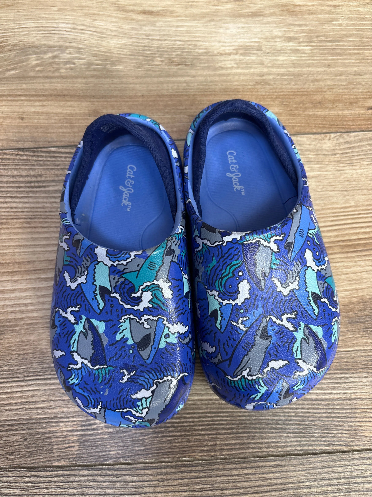 Cat & Jack Rowan Blue Shark Water Shoes sz 7c - Me n Mommy To Be