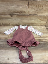 Daisy Fuentes 3pc Smocked Bodysuit, Skirtall, & Headband Set White sz 18m