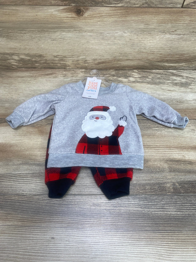NEW Just One You 2pc Santa Sweatshirt Set Grey sz Newborn - Me n Mommy To Be
