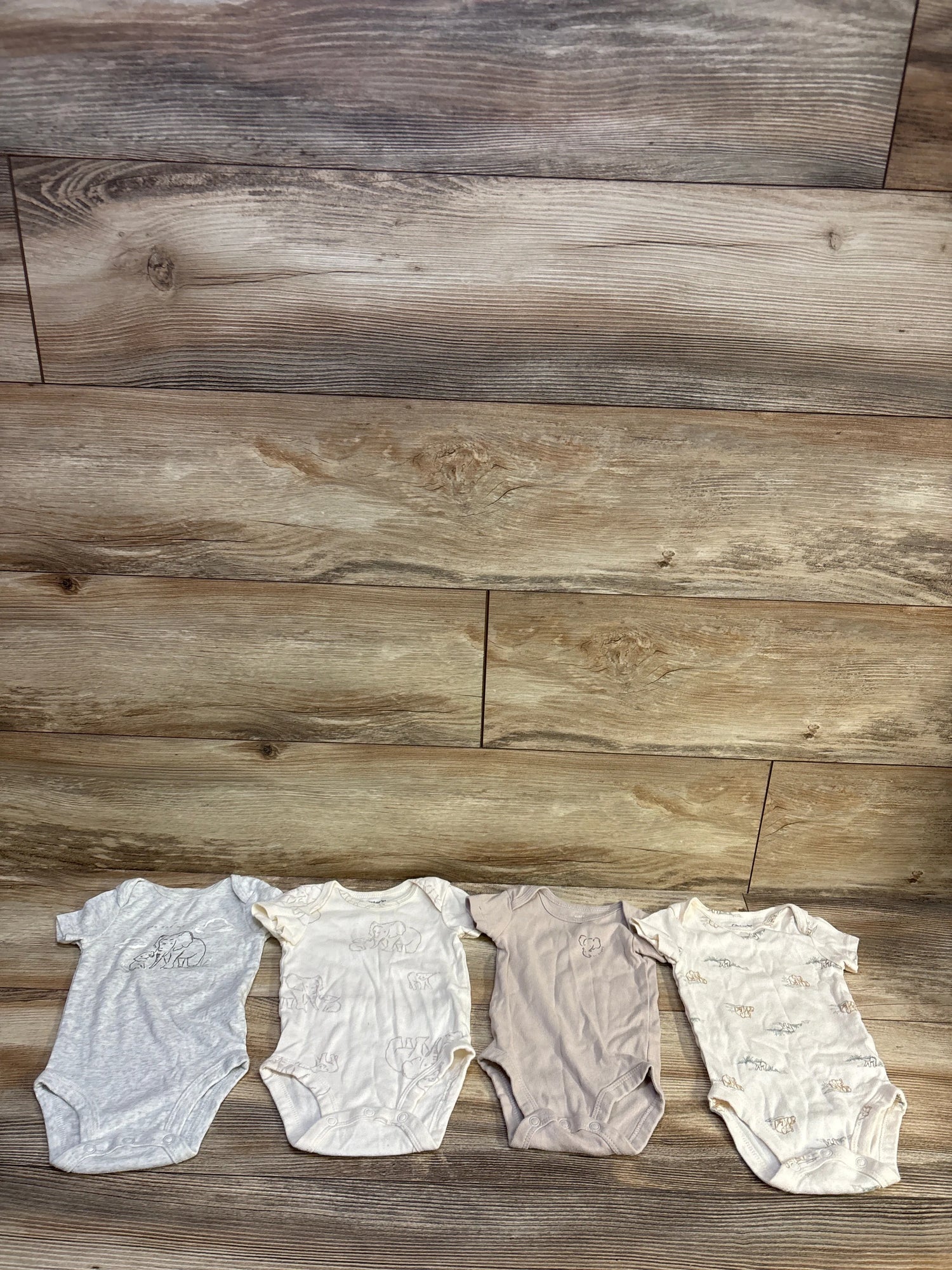 Carter's 4pk Bodysuit Set Beige sz 3m