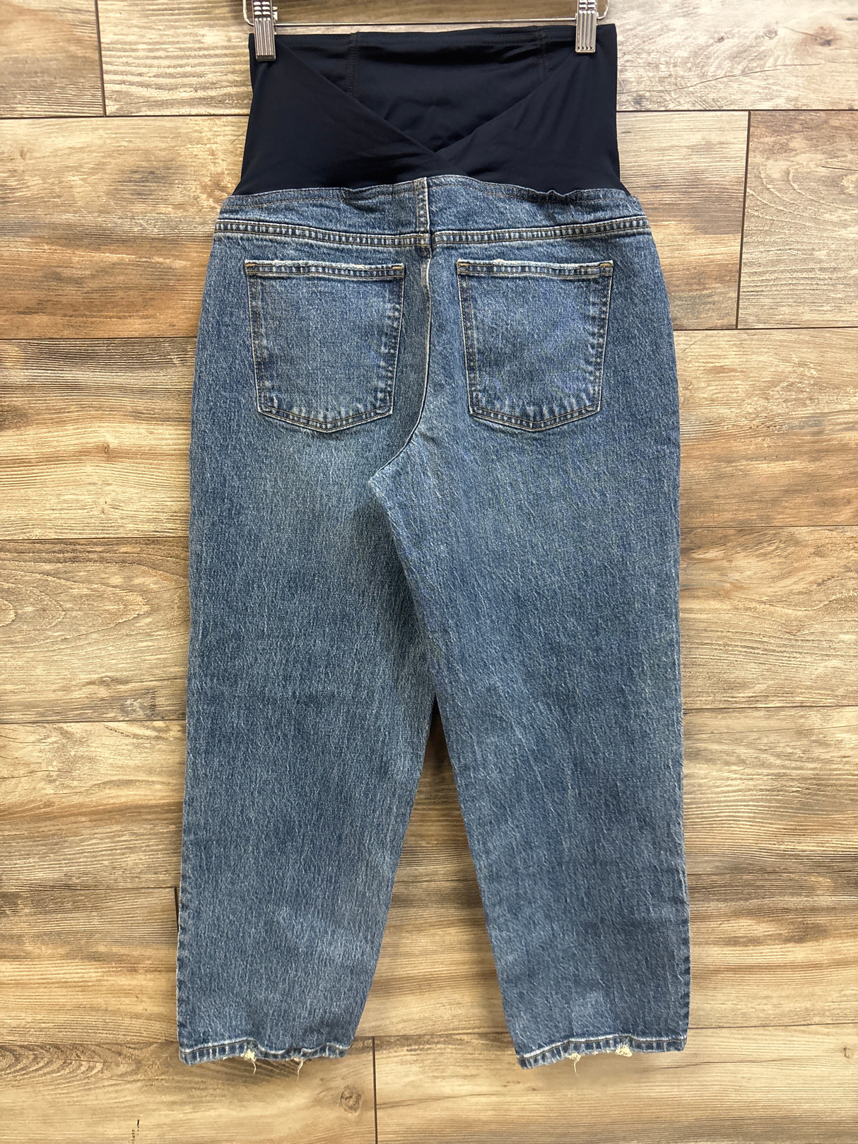 Isabel Maternity Crossover Panel Vintage Straight Jeans Blue sz Small/4