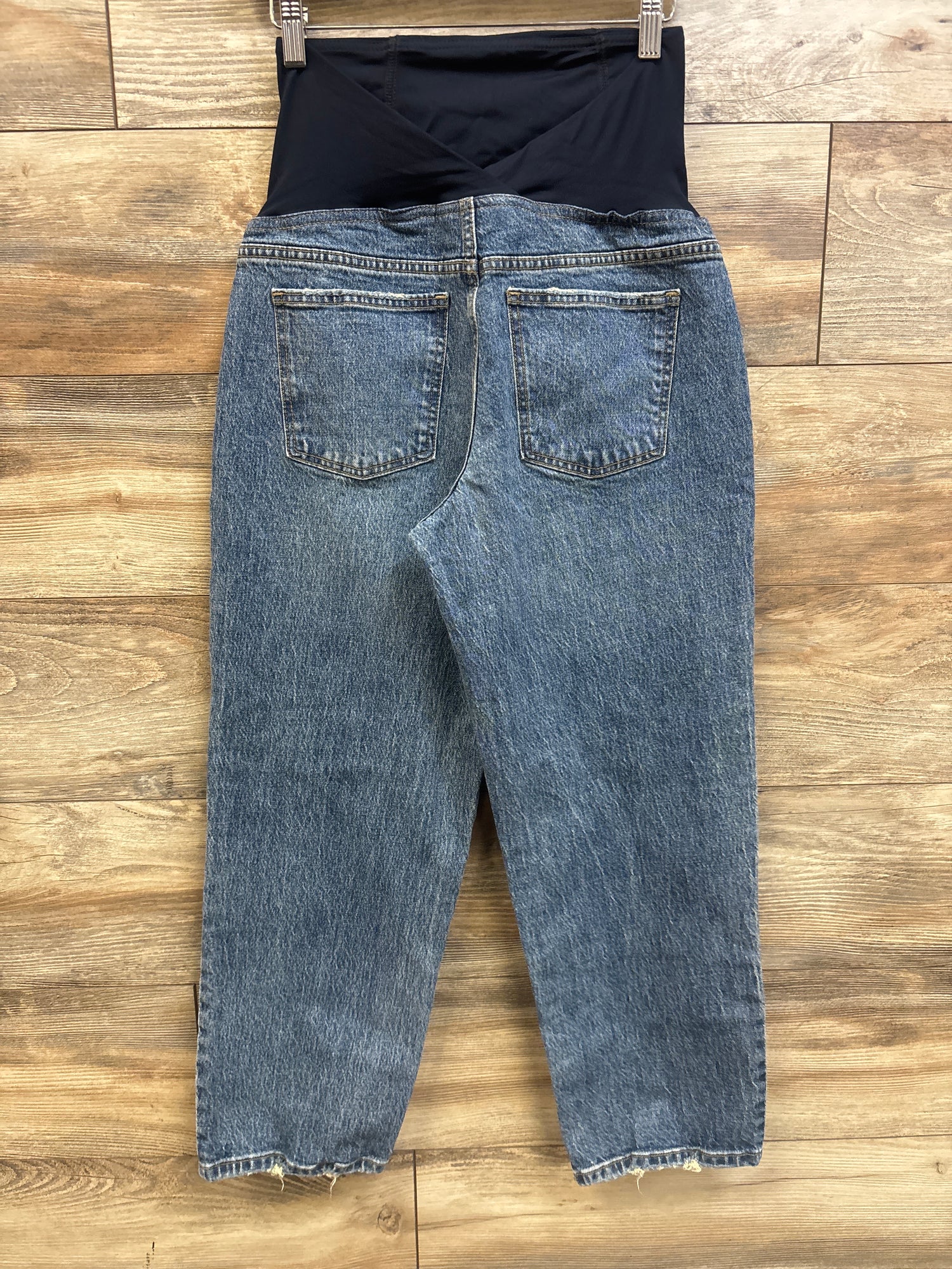 Isabel Maternity Crossover Panel Vintage Straight Jeans Blue sz Small/4