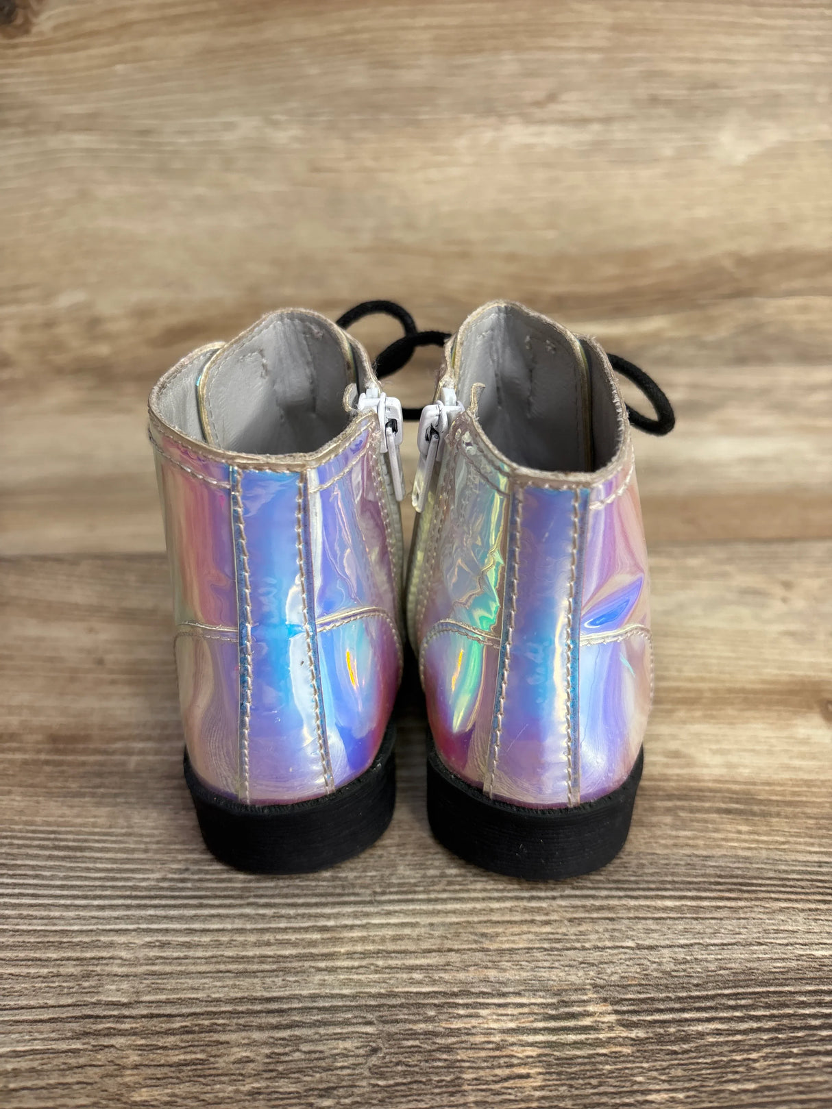 Wonder Nation Iridescent Shine Moto Booties sz 3c