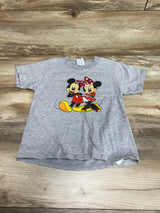 Port & Company Disney Mickey & Minnie Mouse Shirt Grey sz 5/6