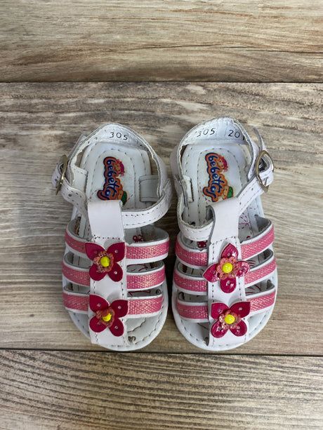 Bebettos Girl's Floral Sandals White sz 5c - Me n Mommy To Be