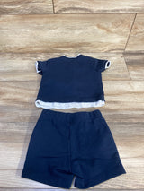 Tommy Hilfiger 2pc Henley Shirt & Shorts Set Navy sz 3-6m
