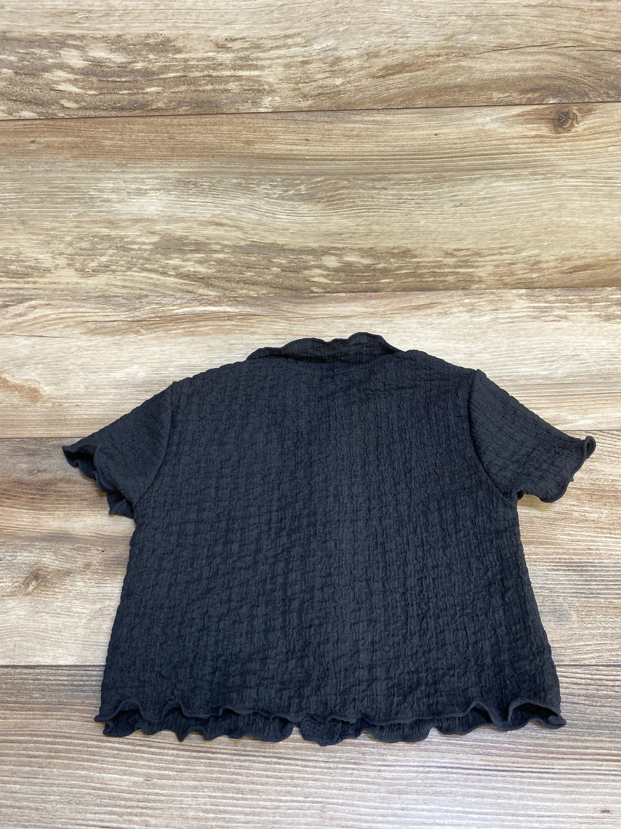 H&M Gauze Button Up Shirt Black sz 3-4T