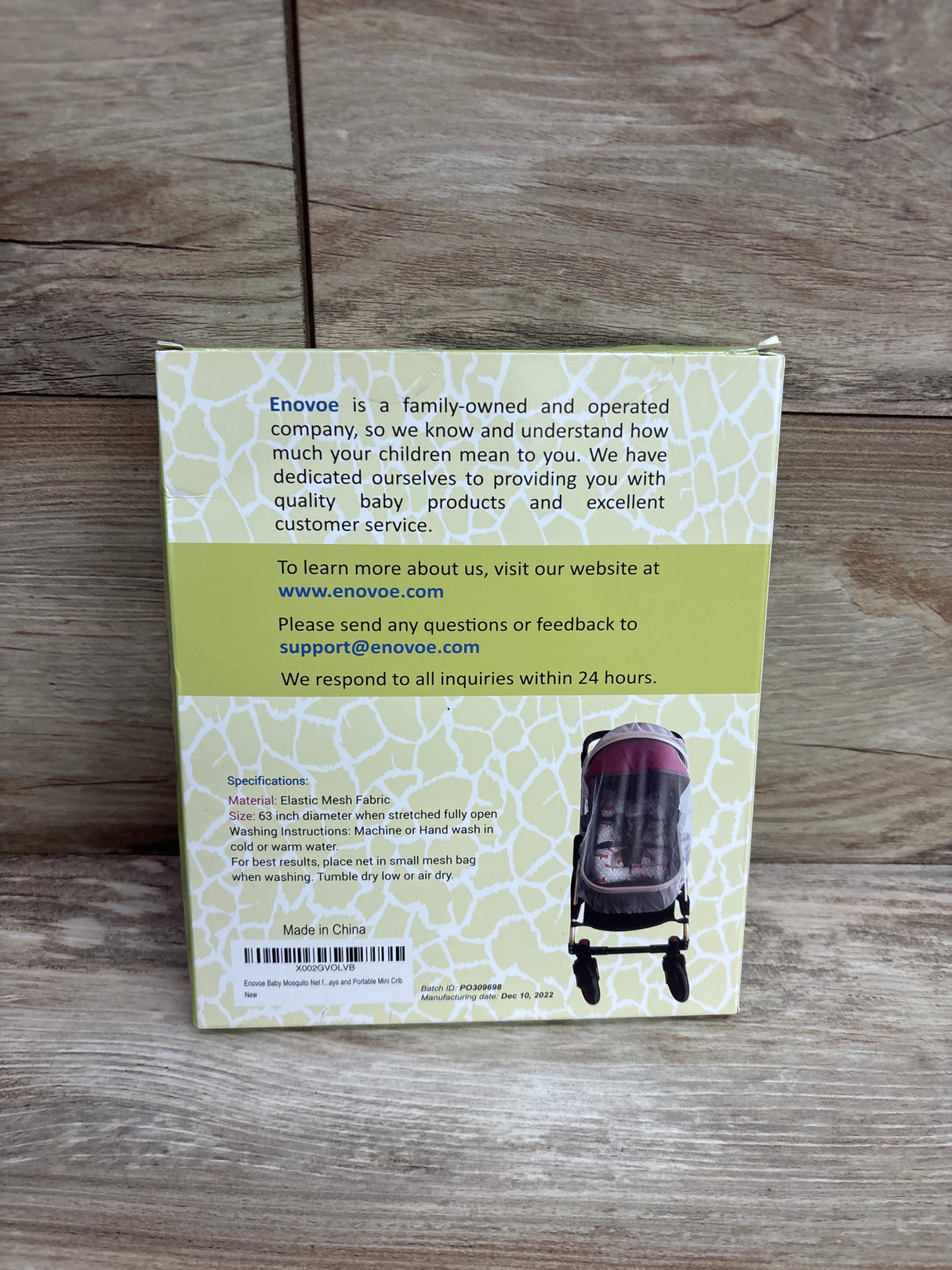 NEW Enovoe Mosquito Net for Baby Stroller and Crib - White