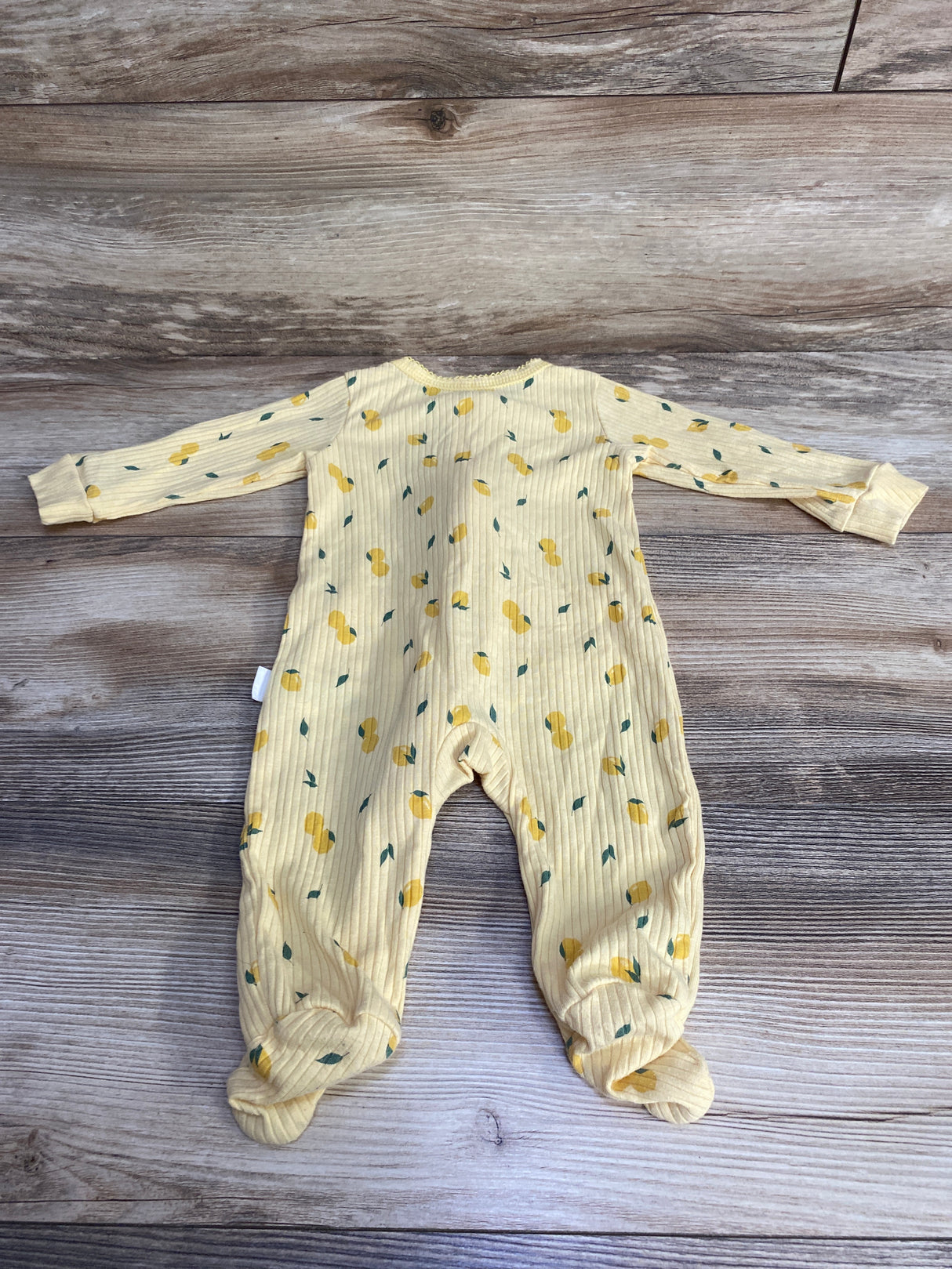 Tahari Lemon Print Sleeper Yellow sz 0-3m