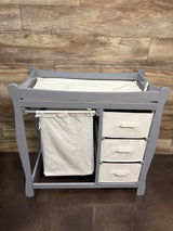 Badger Basket Sleigh-Style Baby Changing Table 2/ Hamper & 3 Storage Baskets