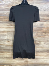 Ribbed Ruched Dress Black sz Small