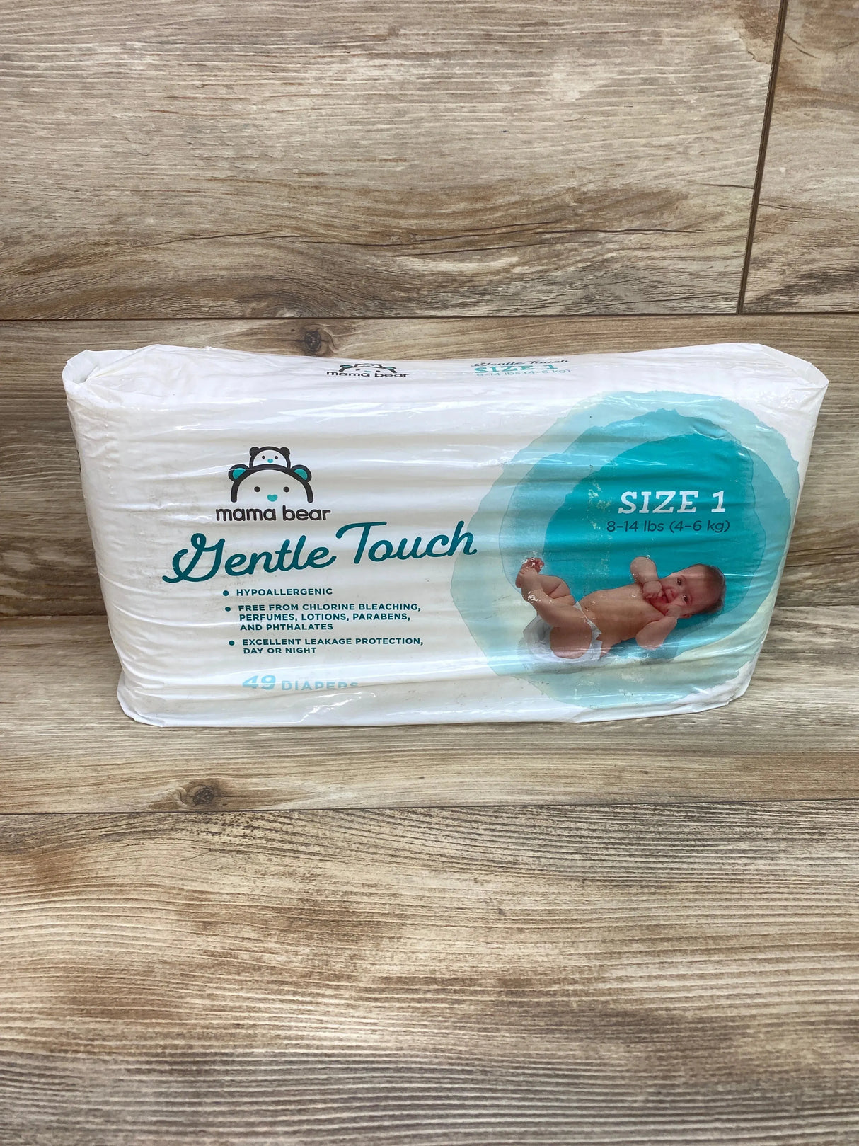 NEW Mama Bear Gentle Touch Diapers, 49ct Size 1