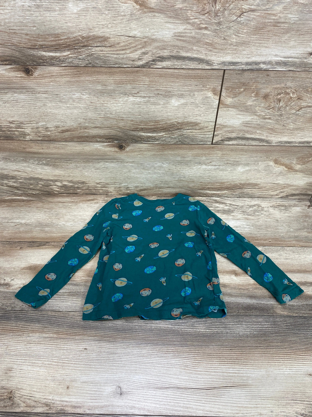 Old Navy Planet Print Shirt Green sz 5T