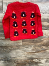 NEW Tucker+ Tate Red Pepper Penguin Fuzzy Sweater sz 3T